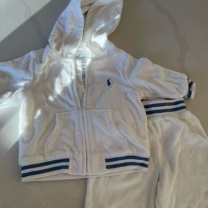 Ralph Lauren 3 months sweatshirt and sweatpants- terry cloth material. Worn once